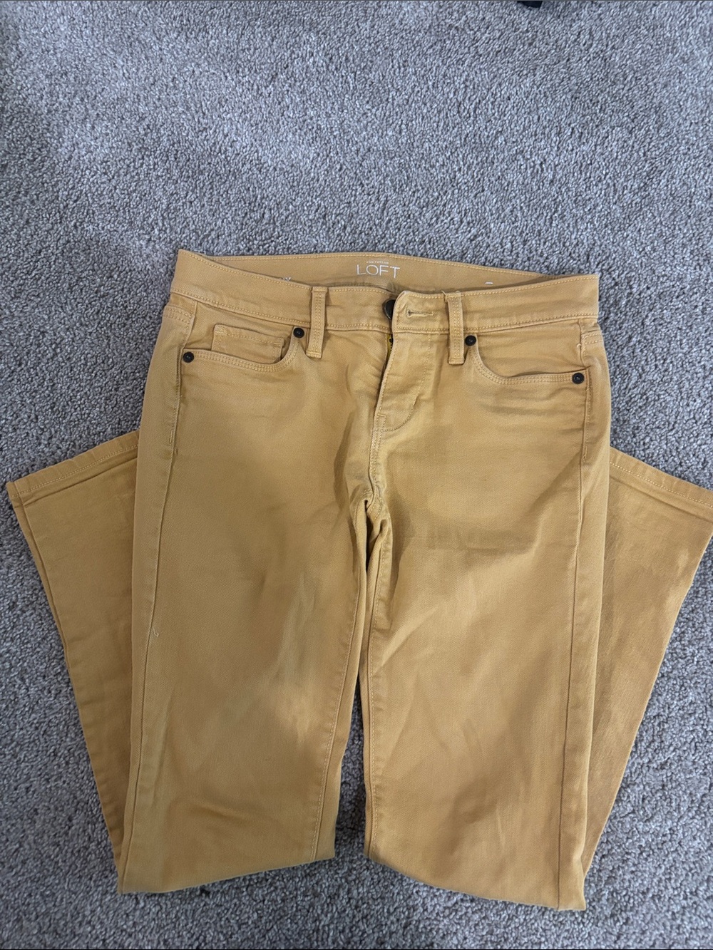 LOFT Women's Mustard Straight-Leg Jeans